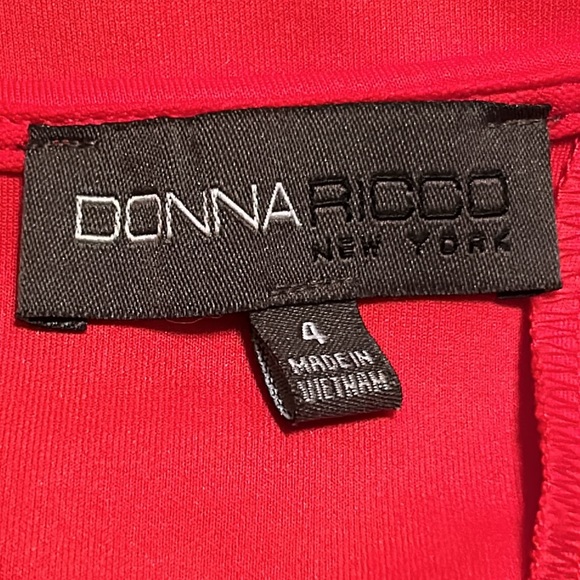 Donna Ricco New York A-Line Stunning Red Dress - Picture 4 of 4